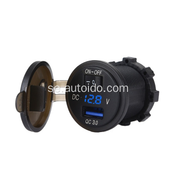 Bussbåt Marine 12V/24V Blue LED Digital Voltmeter